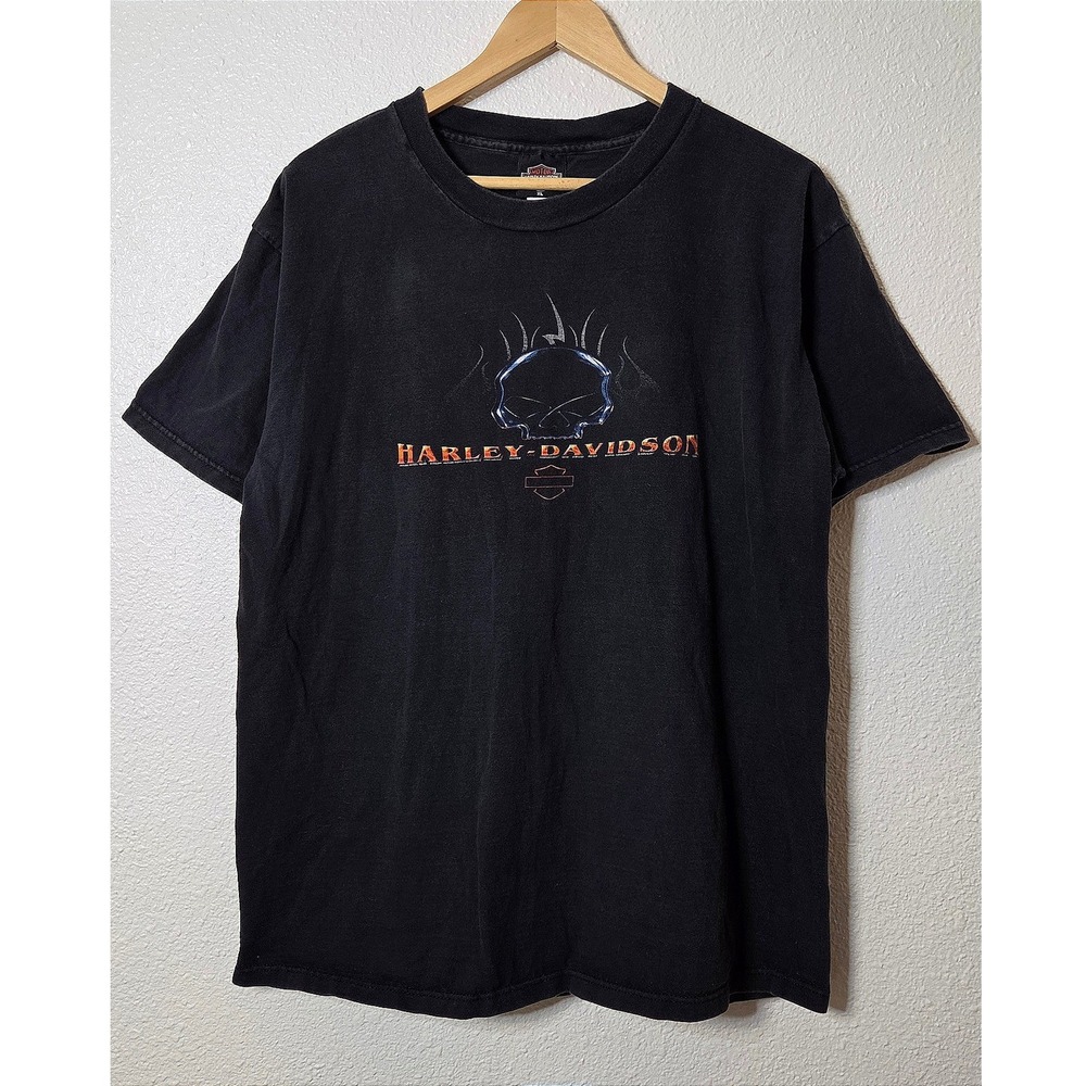 Harley Davidson Redwood‎ City Graphic Tee Skull Biker Grunge Streetwear Black XL